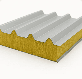 Минералды мақталы шатырлық сэндвич-панельдің қимасы